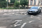 Разбитая ул. Октябрьская, лето 2020 года